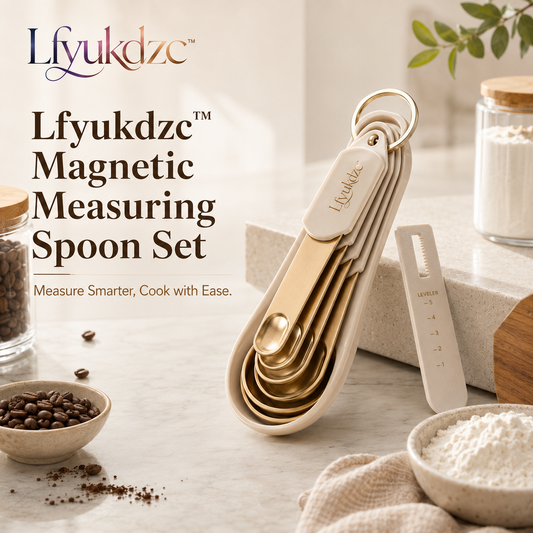 Lfyukdzc™ Magnetic Measuring Spoon Set with Leveler & Nested Storage